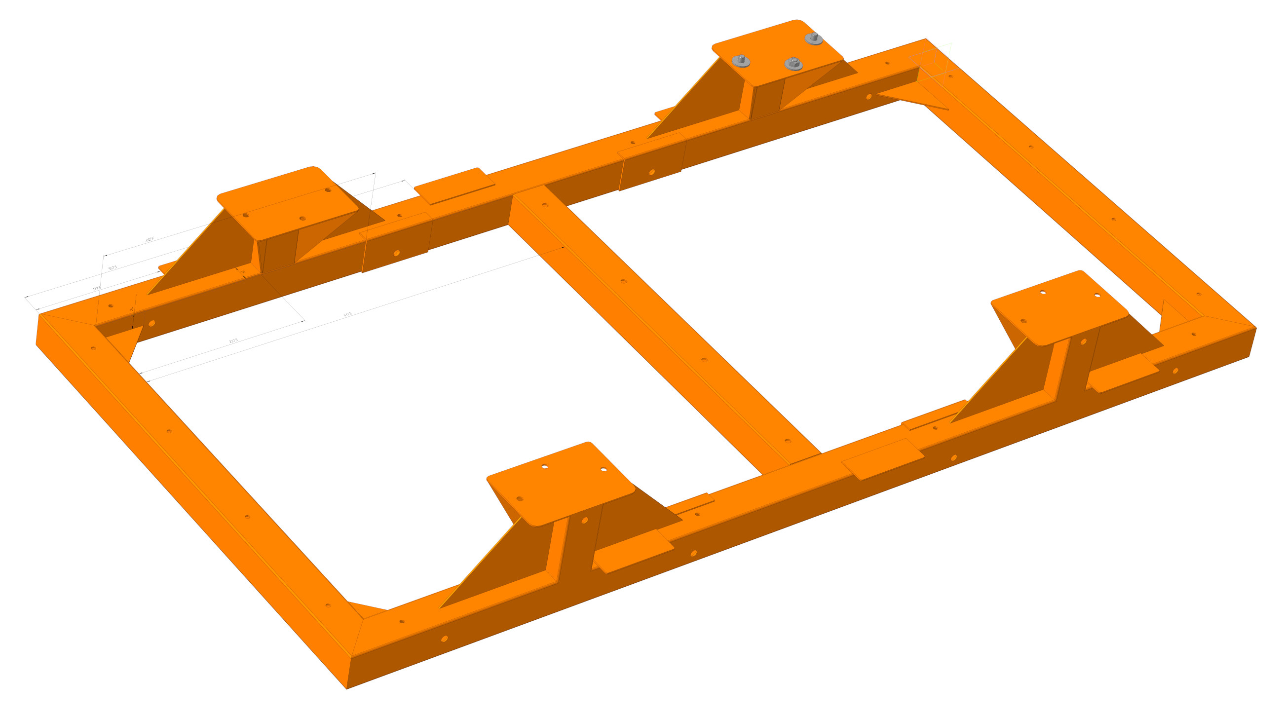 Проект стола в 3D.