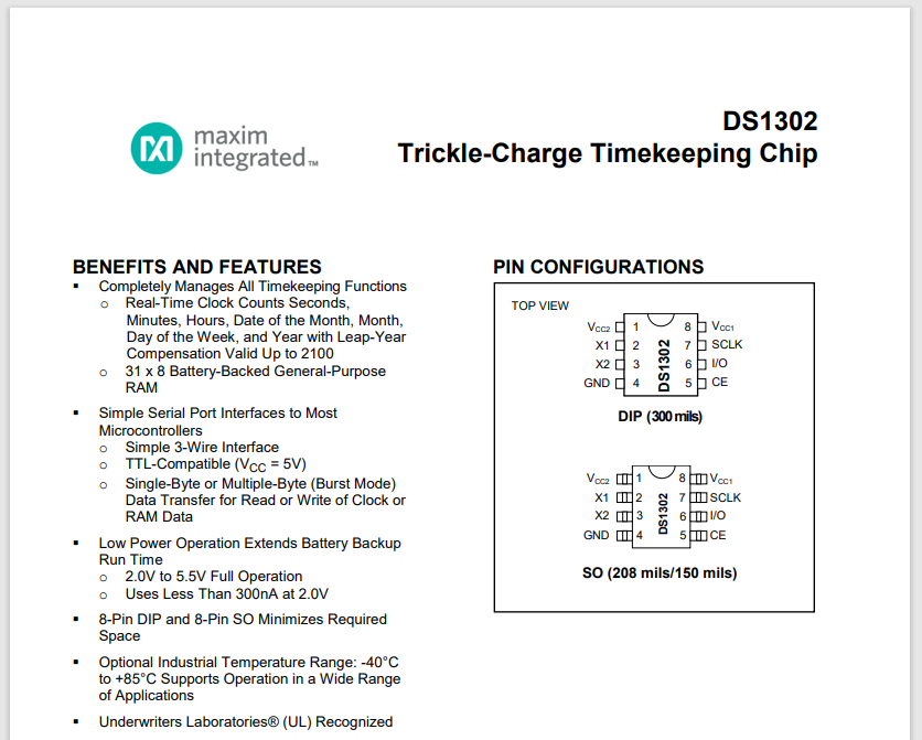 RTC DS1302 Data_Transfer.